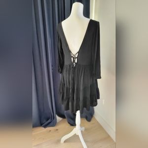 CATCH ME | Black Swing Tiered Boho Gypsy Dress